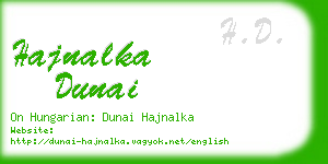 hajnalka dunai business card